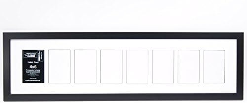 אמנות אותיות יצירתיות [10x40 8 פתיחת פנים זכוכית מסגרת תמונה שחורה להחזיק 4 על 6 תצלומים כולל קולאז 'מחצלת לבן בגודל 40 אינץ'